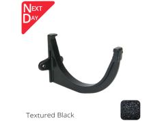 115x75mm (4.5"x3") Beaded Deep Run Cast Aluminium Gutter Fascia Bracket - Textured Black