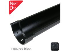 115x75mm (4.5"x3") Beaded Deep Run Cast Aluminium Gutter Length - 0.61m - Textured Black