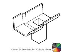 75x75m (3x3") square outlet Cast Aluminium Victorian Ogee 100mm (4") Gutter Running Outlet - Single Spigot/Socket - One of 26 Standard RAl colours - Matt 