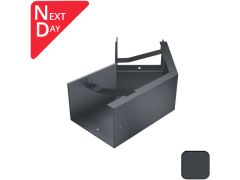 125x100mm Aluminium Joggle Box 135 Degree External Gutter Angle - RAL 7016M Anthracite Grey 