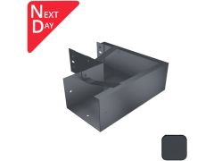 125x100mm Aluminium Joggle Box 90 Degree External Gutter Angle - RAL 7016M Anthracite Grey 