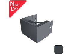 125x100mm Aluminium Joggle Box Left Hand Stopend - RAL 7016M Anthracite Grey 