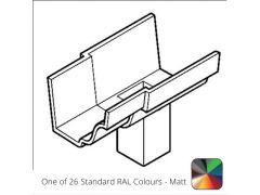 75x75 (3x3") square outlet Cast Aluminium 150x100mm (6"x4")  Moulded Gutter Running Outlet - Single Spigot - One of 26 Standard RAL colours