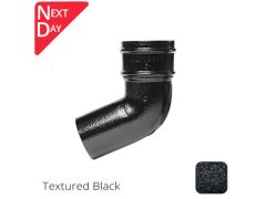 76mm (3") Cast Aluminium Downpipe 112 Degree Bend without Ears - Textured Black