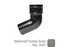 76mm (3") Cast Aluminium Downpipe 112 Degree Bend without Ears - Textured Dusty Grey RAL 7037