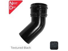76mm (3") Cast Aluminium Downpipe 135 Degree Bend without Ears - Textured Black