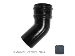 76mm (3") Cast Aluminium Downpipe 135 Degree Bend without Ears - Textured Graphite Grey RAL 7024