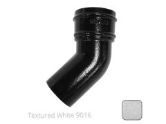 76mm (3") Cast Aluminium Downpipe 135 Degree Bend without Ears - Textured Traffic White RAL 9016