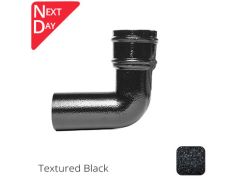 63mm (2.5") Cast Aluminium 90 Degree Bend without Ears - Textured Black