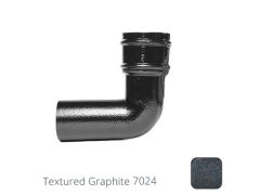 63mm (2.5") Cast Aluminium 90 Degree Bend without Ears - Textured Graphite Grey RAL 7024