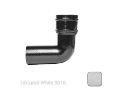 63mm (2.5") Cast Aluminium 90 Degree Bend without Ears - Textured Traffic White RAL 9016