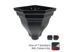 212mm Fluted Corner Cast Aluminium Hopper Head - 76mm (3") Outlet - One of 7 Standard RAL Colours TBC