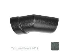 115mm (4.5") Half Round Cast Aluminium Gutter 135 External Angle - Textured Basalt Grey RAL 7012 