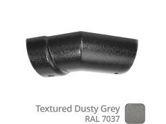 115mm (4.5") Half Round Cast Aluminium Gutter 135 External Angle - Textured Dusty Grey RAL 7037