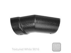 115mm (4.5") Half Round Cast Aluminium Gutter 135 External Angle - Textured Traffic White RAL 9016 