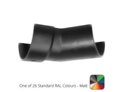 115mm (4.5") Half Round Cast Aluminium Gutter 135 Internal Angle - One of 26 Standard Matt RAL colours TBC 