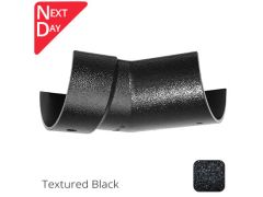 125mm (5") Half Round Cast Aluminium Gutter 135 Inernal Angle - Textured Black