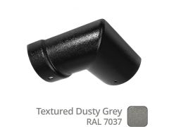 115mm (4.5") Half Round Cast Aluminium Gutter 90 External Angle - Textured Dusty Grey RAL 7037