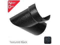 100mm (4") Half Round Cast Aluminium Gutter 90 Internal Angle - Textured Black