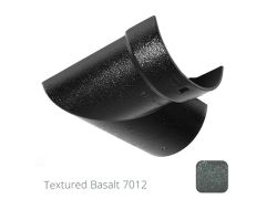 115mm (4.5") Half Round Cast Aluminium Gutter 90 Internal Angle - Textured Basalt Grey RAL 7012 