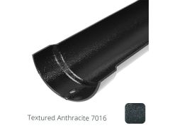 100mm (4") Half Round Cast Aluminium Gutter 1.83m length - Textured Anthracite Grey RAL 7016 