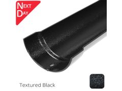 125mm (5") Half Round Cast Aluminium Gutter 1.83m length - Textured Black