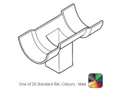 75x75 (3x3") square outlet Cast Aluminium Half Round 115mm (4.5") Gutter Running Outlet - Double Socket - One of 26 Standard RAl colours - Matt