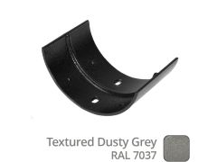 100mm (4") Half Round Cast Aluminium Gutter Union - Textured Dusty Grey RAL 7037
