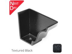 125x100 (5"x 4") Moulded Ogee Cast Aluminium Right Hand Internal Stop End - Textured Black