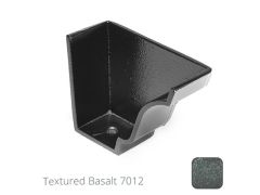 125x100 (5"x 4") Moulded Ogee Cast Aluminium Right Hand Internal Stop End - Textured Basalt Grey RAL 7012 