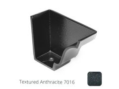 125x100 (5"x 4") Moulded Ogee Cast Aluminium Right Hand Internal Stop End - Textured Anthracite Grey RAL 7016 