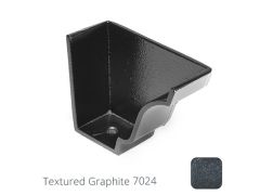 100 x 75mm (4"x3") Moulded Ogee Cast Aluminium Right Hand Internal Stop End - Textured Graphite Grey RAL 7024 
