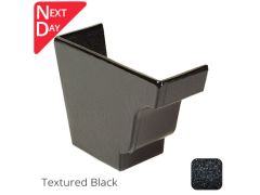 125x100 (5"x 4") Moulded Ogee Cast Aluminium Left Hand External Stop End - Textured Black