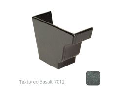 100 x 75mm (4"x3") Moulded Ogee Cast Aluminium Left Hand External Stop End - Textured Basalt Grey RAL 7012 
