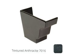 100 x 75mm (4"x3") Moulded Ogee Cast Aluminium Left Hand External Stop End - Textured Anthracite Grey RAL 7016 