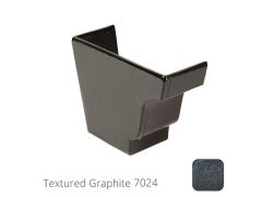 100 x 75mm (4"x3") Moulded Ogee Cast Aluminium Left Hand External Stop End - Textured Graphite Grey RAL 7024 