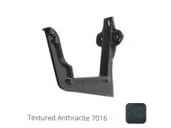100 x 75mm (4"x3") Moulded Ogee Cast Aluminium Fascia Bracket - Textured Anthracite Grey RAL 7016 