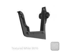 100 x 75mm (4"x3") Moulded Ogee Cast Aluminium Fascia Bracket - Textured Traffic White RAL 9016 