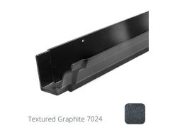 125x100 (5"x 4") Moulded Ogee Cast Aluminium Gutter 1.83m length - Textured Graphite Grey RAL 7024 