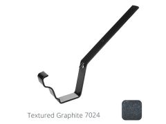100 x 75mm (4"x3") Moulded Ogee Aluminium Top Fix Rafter Bracket - Textured Graphite Grey RAL 7024 