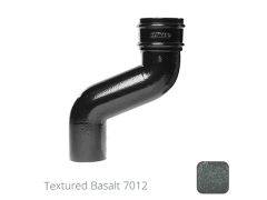 76mm (3") Cast Aluminium Downpipe 150mm Offset - Textured Basalt Grey RAL 7012  - from Rainclear Systems