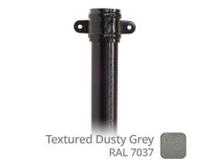 76mm (3") x 3m Aluminium Downpipe with Cast Eared Socket - Textured Dusty Grey RAL 7037