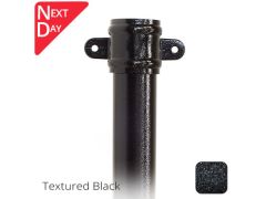 100mm (4") x 3m Aluminium Downpipe with Cast Eared Socket - Textured Black