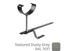 100mm (4") Half Round Cast Aluminium Rise & Fall Gutter Bracket - Textured Dusty Grey RAL 7037