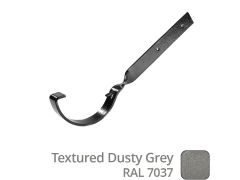 115mm (4.5") Half Round Cast Aluminium Gutter Side Fix Rafter Bracket - Textured Dusty Grey RAL 7037