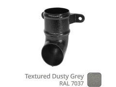 76mm (3") Cast Aluminium Downpipe Shoe with Ears - Textured Dusty Grey RAL 7037