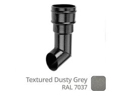 76mm (3") Cast Aluminium Downpipe Non-Eared Shoe - Textured Dusty Grey RAL 7037