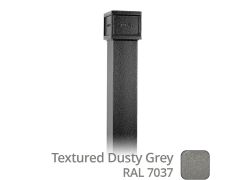 100 x 75mm (4"x3") x 3m Cast Aluminium Downpipe with Non-eared Socket - Textured 7037 Dusty Grey