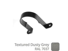 76mm (3") Aluminium Downpipe Fixing Clip - Textured Dusty Grey RAL 7037