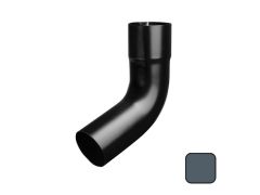 63mm (2.5") Swaged Aluminium Downpipe 112 Degree Bend without Ears - RAL 7016m Anthracite Grey